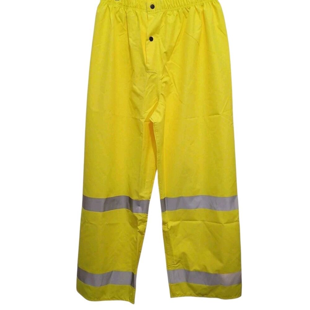 NASCO Envisage Rain Pants Sz L Neon Yellow‎ 3M Reflective ANSI 107 Class E $150